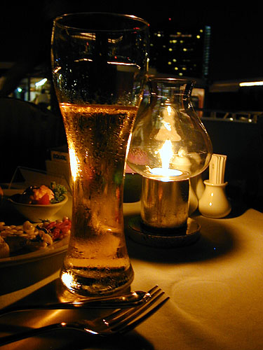 배위에서의 싱하 맥주. 분위기 좋죠?