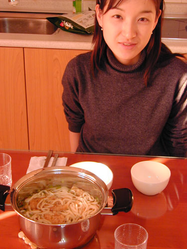 펜션에서 먹는 우동