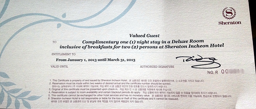 Sheraton Incheon Voucher