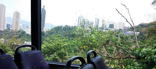 view from a double decker